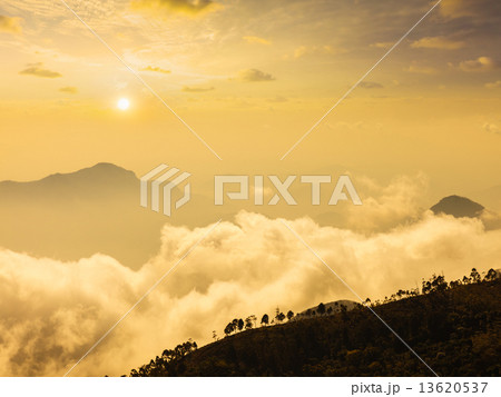 Mountains in clouds. Kodaikanal, Tamil Nadu Mountains in clouds. Kodaikanal, Tamil Nadu 13620537