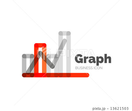 Line minimal design logo graph Line minimal design logo graph 13621503