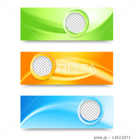 flyer template header design のイラスト素材 13622071 pixta
