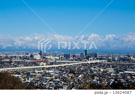 呉羽山から眺める立山連峰 13624087