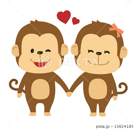 cartoon monkeys in love