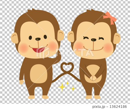 A couple of monkeys - Stock Illustration [13624186] - PIXTA