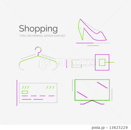 Outline design shopping icon set 13625229