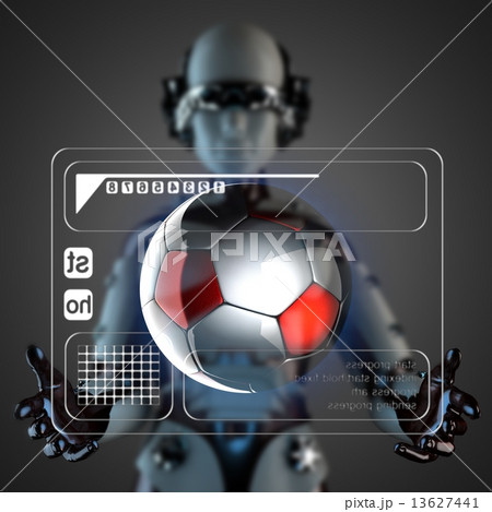 cyborg woman and hologram display cyborg woman and hologram display 13627441