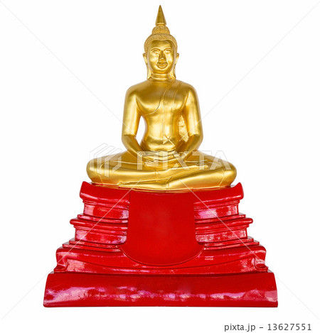 buddha statue on isolated white with clipping path. 13627551