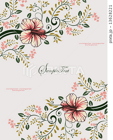 Vintage invitation card with ornate elegant retro abstract flora Vintage invitation card with ornate elegant retro abstract flora 13628221