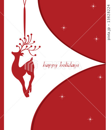 Vintage Christmas card with ornate elegant retro abstract design 13628224