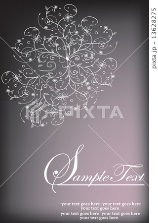 Vintage invitation card with elegant retro abstract floral desig Vintage invitation card with elegant retro abstract floral desig 13628275