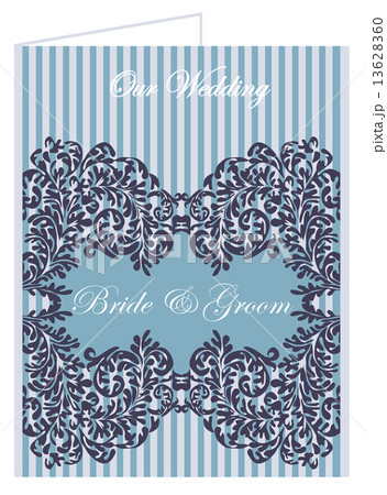 Vintage wedding invitation card with ornate elegant retro abstra Vintage wedding invitation card with ornate elegant retro abstra 13628360