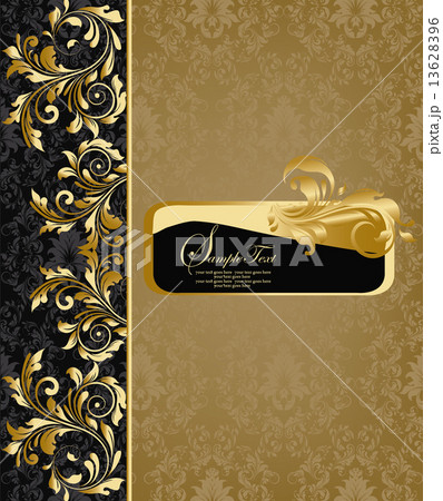 Vintage background with ornate elegant abstract floral design Vintage background with ornate elegant abstract floral design 13628396