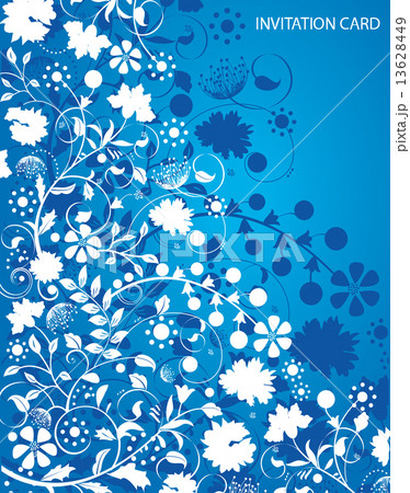 Vintage invitation card with ornate elegant retro abstract flora Vintage invitation card with ornate elegant retro abstract flora 13628449