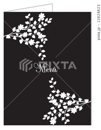 Vintage restaurant opening invitation card with ornate elegant r Vintage restaurant opening invitation card with ornate elegant r 13628623