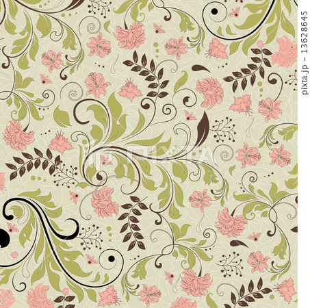 Vintage background with ornate elegant retro abstract floral des Vintage background with ornate elegant retro abstract floral des 13628645