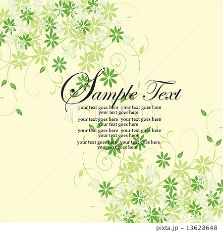 Vintage invitation card with elegant retro abstract floral desig Vintage invitation card with elegant retro abstract floral desig 13628648
