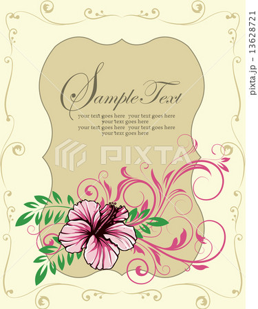 Vintage invitation card with ornate elegant retro abstract flora Vintage invitation card with ornate elegant retro abstract flora 13628721