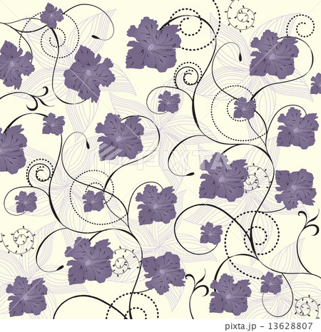 Vintage background with elegant retro abstract floral design 13628807