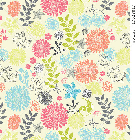 Vintage background with ornate elegant retro abstract floral des Vintage background with ornate elegant retro abstract floral des 13628817
