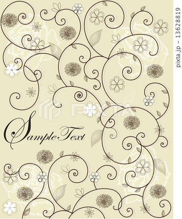 Invitation card with floral design Invitation card with floral design 13628819