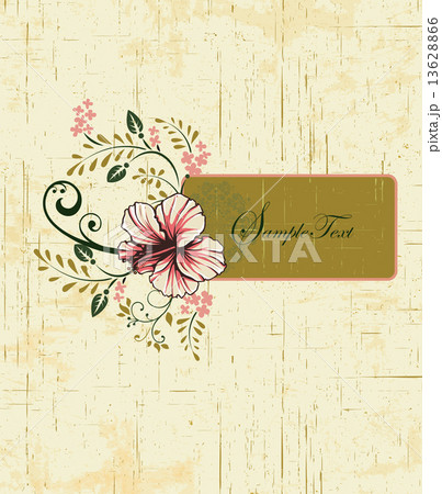 Vintage invitation card with ornate elegant retro abstract flora Vintage invitation card with ornate elegant retro abstract flora 13628866