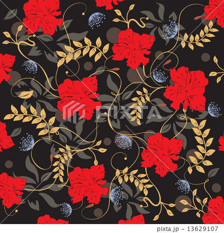 Vintage background with elegant retro floral design 13629107