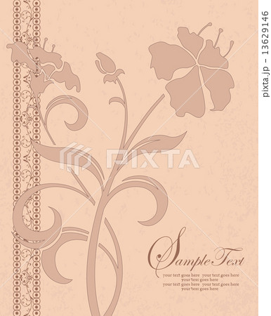 Floral invitation card Floral invitation card 13629146