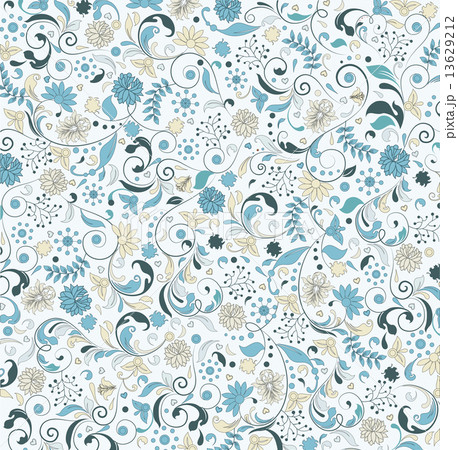 Vintage background with ornate elegant retro abstract floral des 13629212