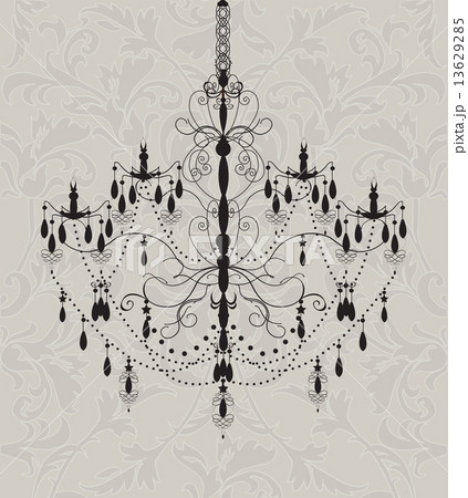 Vintage background with ornate elegant retro abstract floral des 13629285