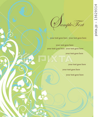 Vintage invitation card with ornate elegant retro abstract flora Vintage invitation card with ornate elegant retro abstract flora 13629314