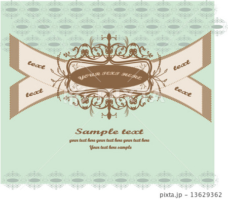 Vintage invitation card with ornate elegant retro abstract flora Vintage invitation card with ornate elegant retro abstract flora 13629362