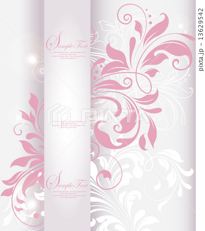 Vintage invitation card with ornate elegant retro abstract flora 13629542