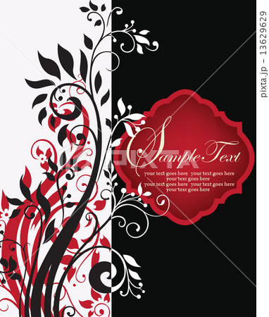 Illustration with floral elements 13629629