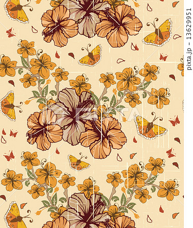 Vintage background with ornate elegant retro abstract floral des 13629951