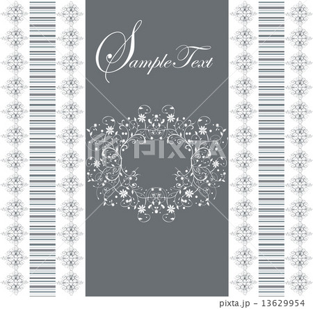 Card with flower ornament 13629954