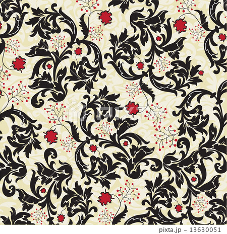Vintage background with floral design 13630051
