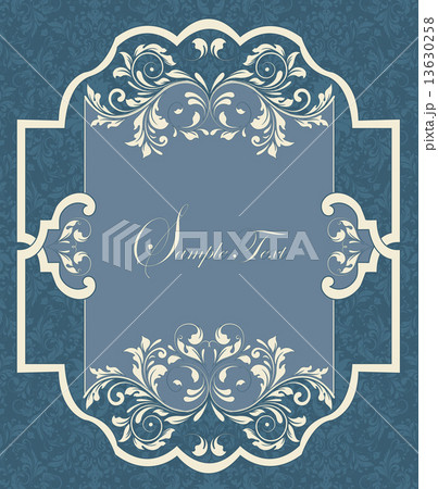Vintage invitation card with ornate elegant retro abstract flora Vintage invitation card with ornate elegant retro abstract flora 13630258