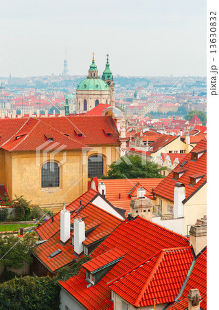 Aerial view over Old Town in Prague, Czech Republic 13630832
