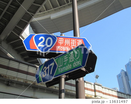 案内標識と首都高 13631497
