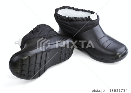 Black rubber female shoes 13631754