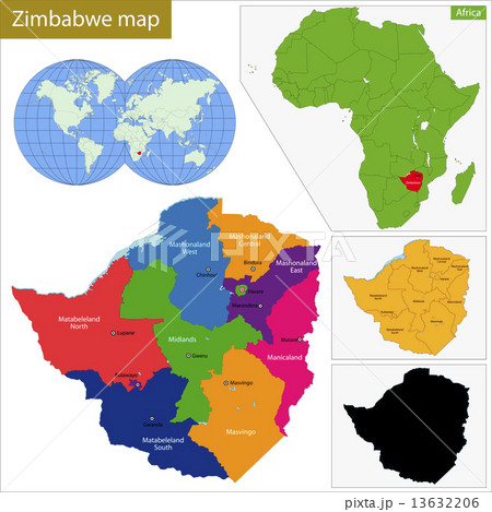 Zimbabwe map 13632206