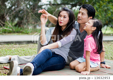 Asian Family in the Park 13632953