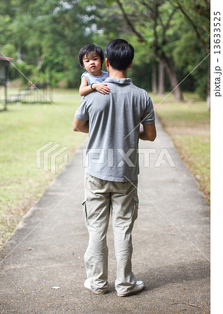 Asian Father and Son in the Park Asian Father and Son in the Park 13633525