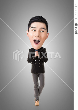 Funny Asian big head man 13633848