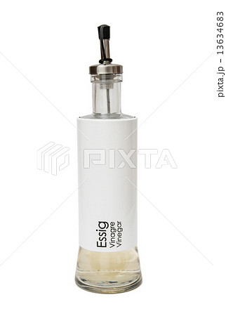 Isolated vinegar bottle 13634683