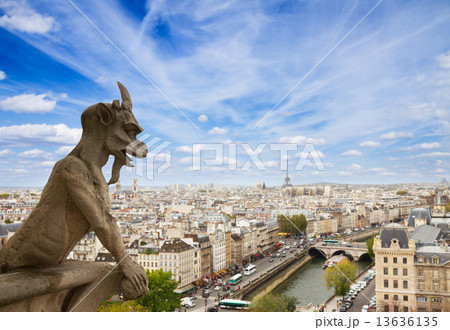 Gargoyle on Notre Dame Cathedral, France 13636135
