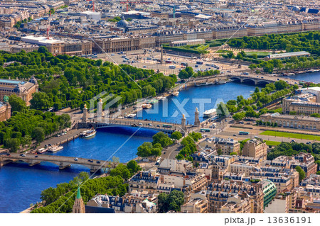 View of Paris, Pont Alexandre III and Place de la Concorde from 13636191