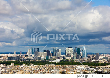 View of the modern business district of Paris - La Defense from 13636196