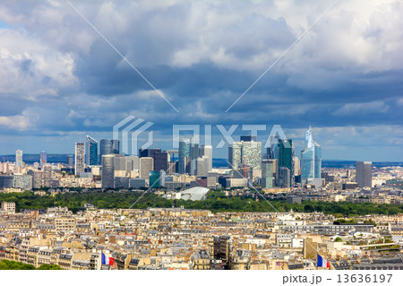 View of the modern business district of Paris - La Defense from 13636197