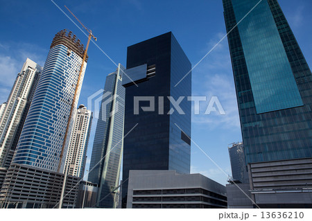 high luxury modern building skyscraper, crane 13636210