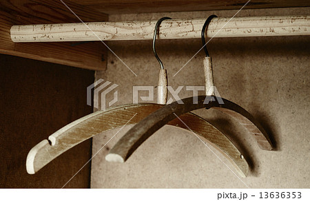 Old wooden hanger 13636353