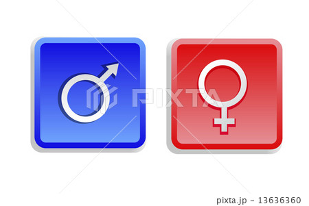 Two Gender Sign Buttons 13636360